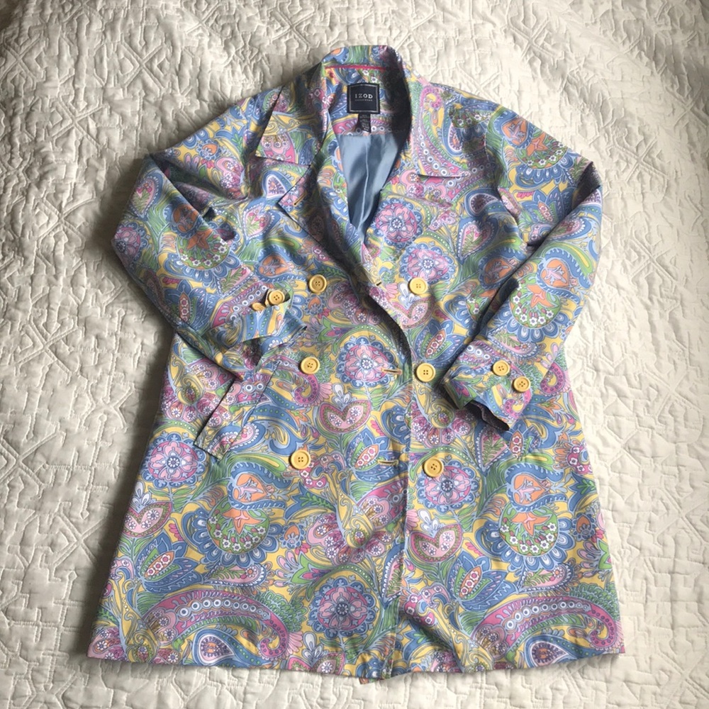 Paisley trench coat